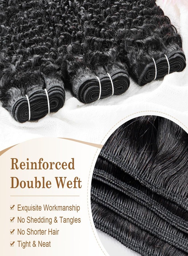 ALLRUN Burmese Curly Bundles Human Hair 3Pcs 18 20 22 Inch Raw Curly Human Hair Bundles with Spiral Ends 3C4A Quick Weave Hair Extensions for Women, Natural Black - Image 4